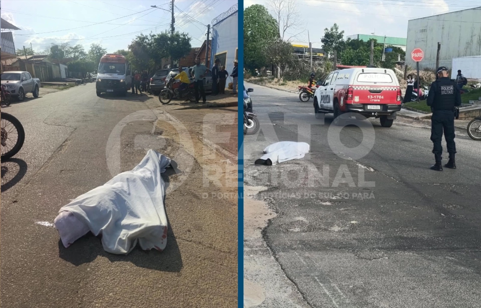 Homem é morto a tiros dentro de oficina de motos no centro de Xinguara; suspeitos fugiram