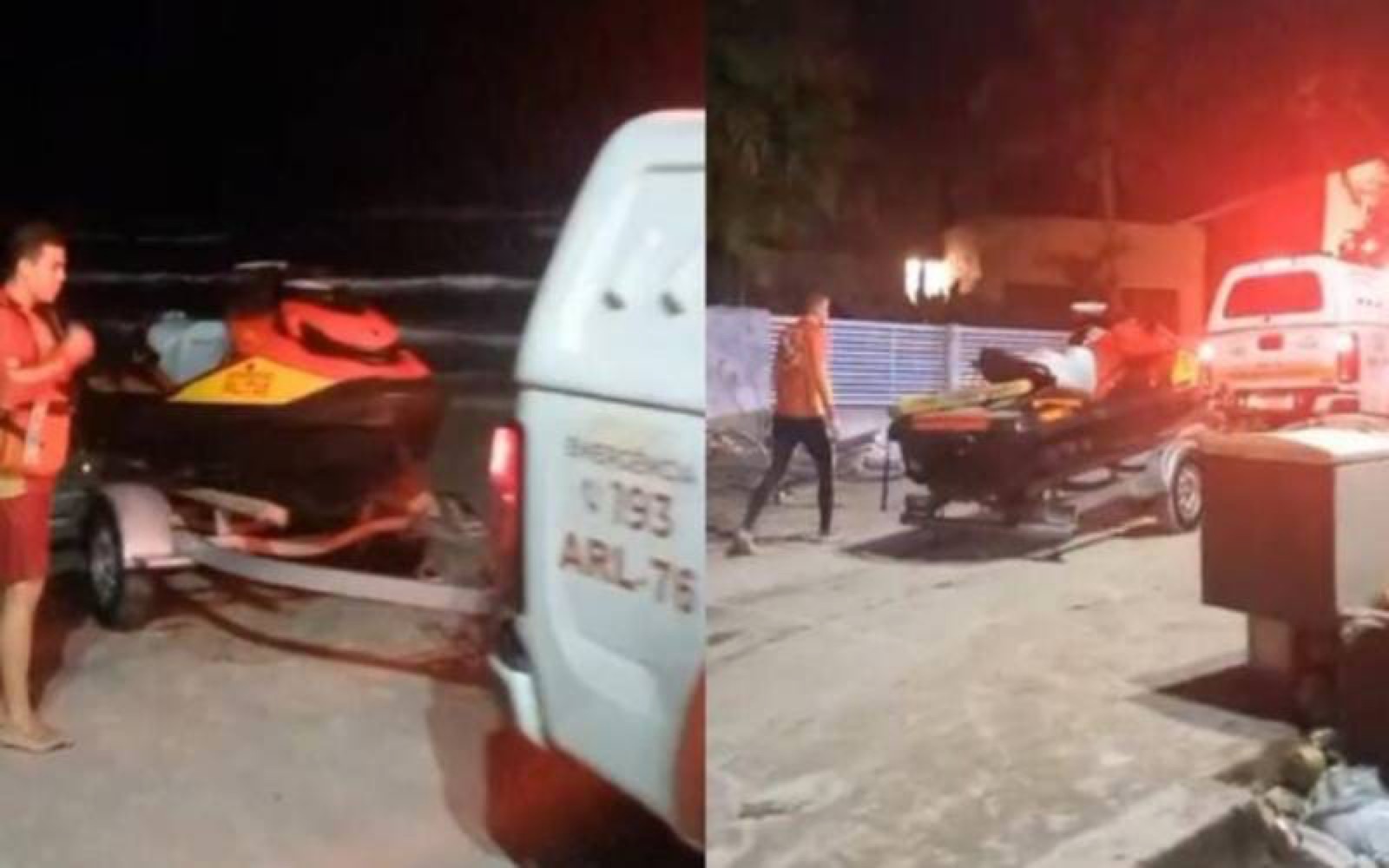 Bombeiros resgatam homem levado pela maré enquanto pescava em Salinas