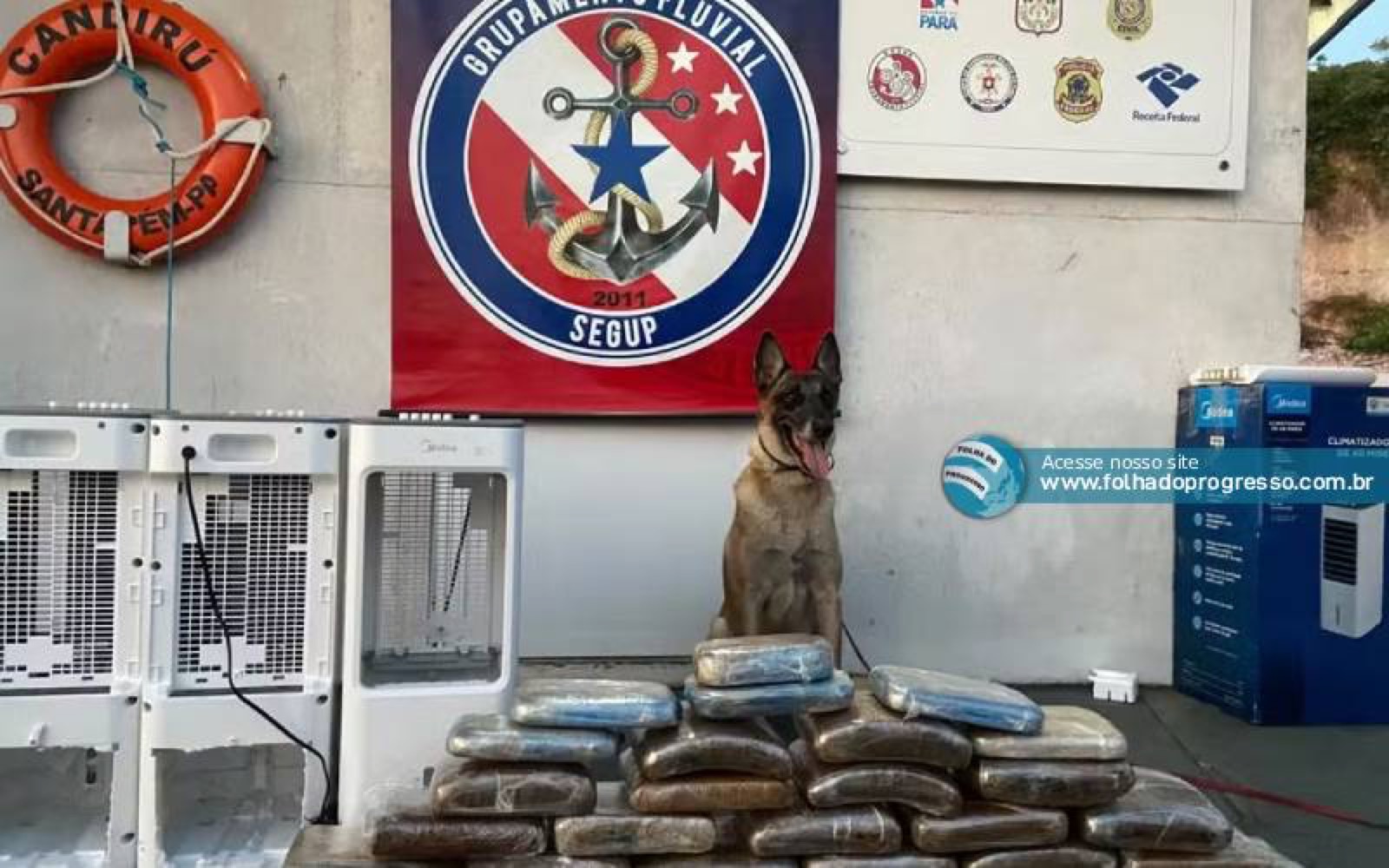 Drogas são encontradas escondidas em aparelhos de ar-condicionado em embarcação no Pará