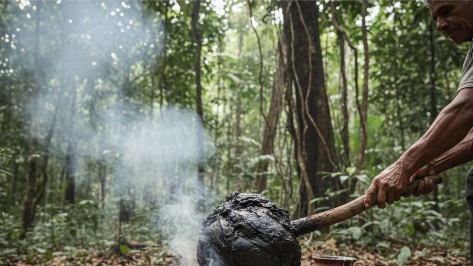Como se fazia a bola de borracha nos seringais do Pará
