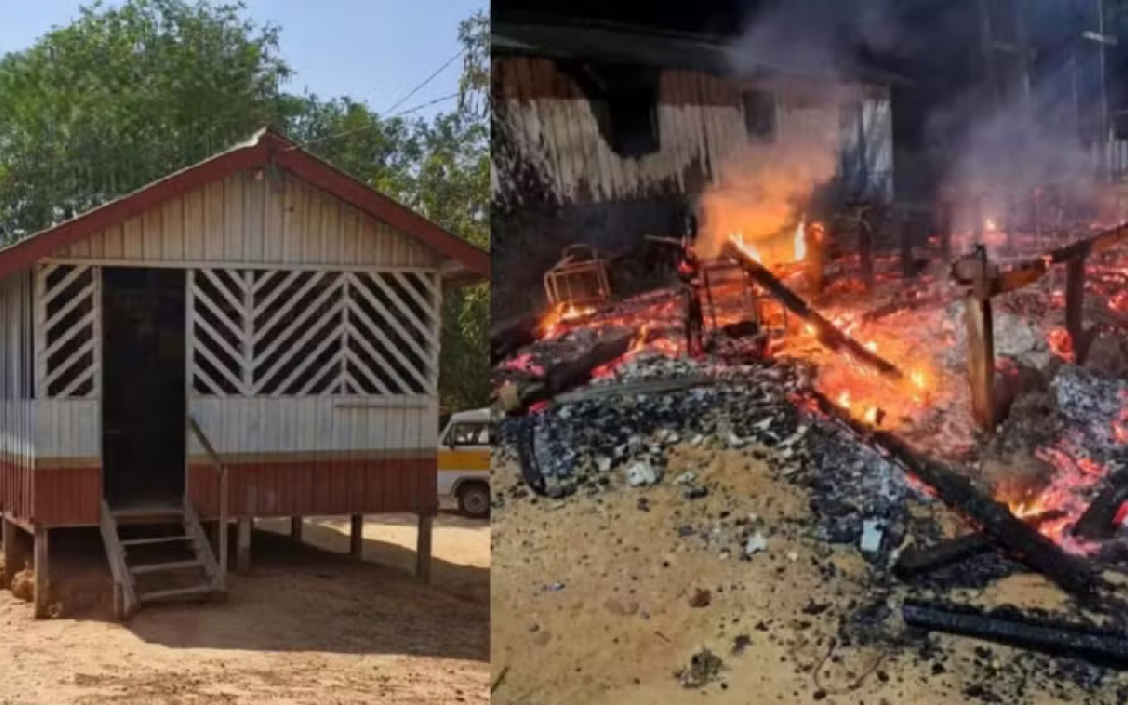 incêndio destrói escola municipal e deixa alunos sem aulas na zona rural de Óbidos, no PA