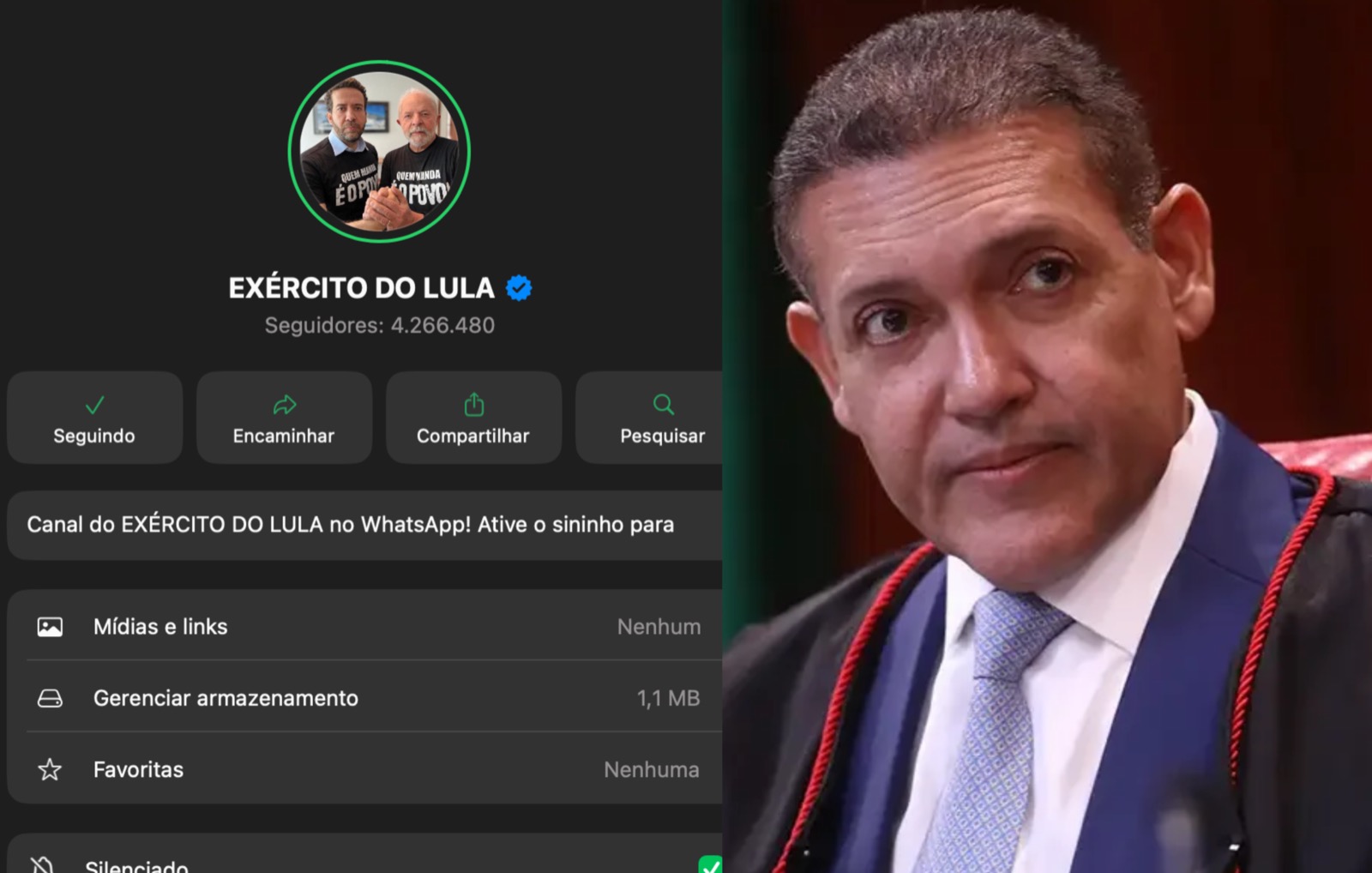 TSE suspende canal ‘Exército do Lula’ no WhatsApp e manda Meta monitorar e apagar conteúdos