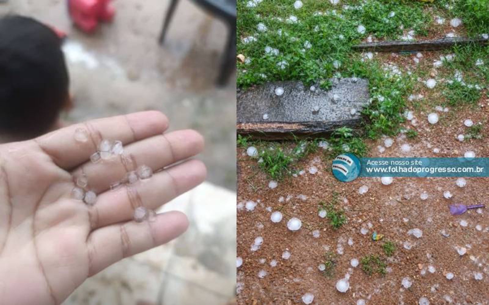 Chuva de granizo surpreende moradores de Novo Progresso nesta terça-feira (13), Veja vídeo